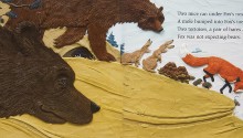 Book illustration, "Fox Walked Alone", client: Scholastic Canada.  © Barbara Reid